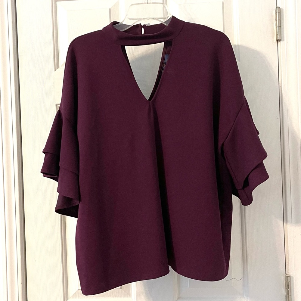 Ruffle Sleeve Blouse